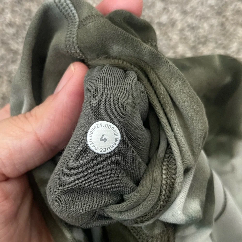 Women’s Lululemon Align High-Rise Crop 21” Leggings Diamond Dye Sage Olive Sz 4